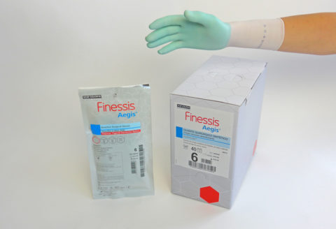 guantes con desinfectante antipinchazo cirugía estéril finessis aegis