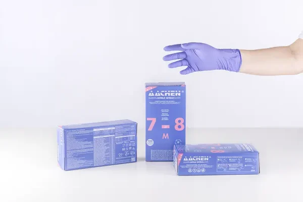 Guante de nitrilo azul-violeta AACHEN