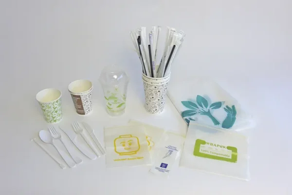 Menaje biodegradable y compostable