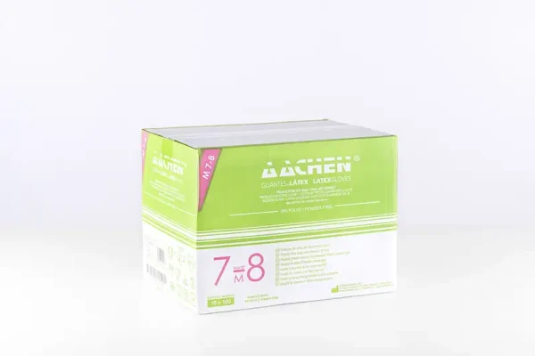 Guante de látex  AACHEN sin polvo - Imagen 2