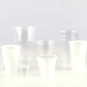 Vasos desechables de plástico